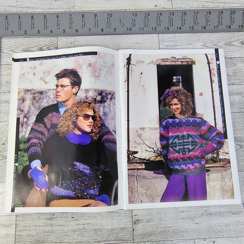 Anny Blatt Magazine 81 Knitting Patterns Sweaters Pullovers Cardigan 90s Vintage